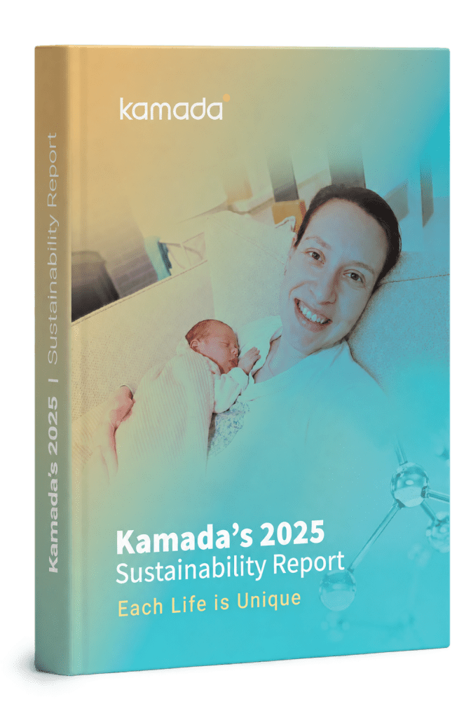 Kamada’s 2025 Sustainability Report cover